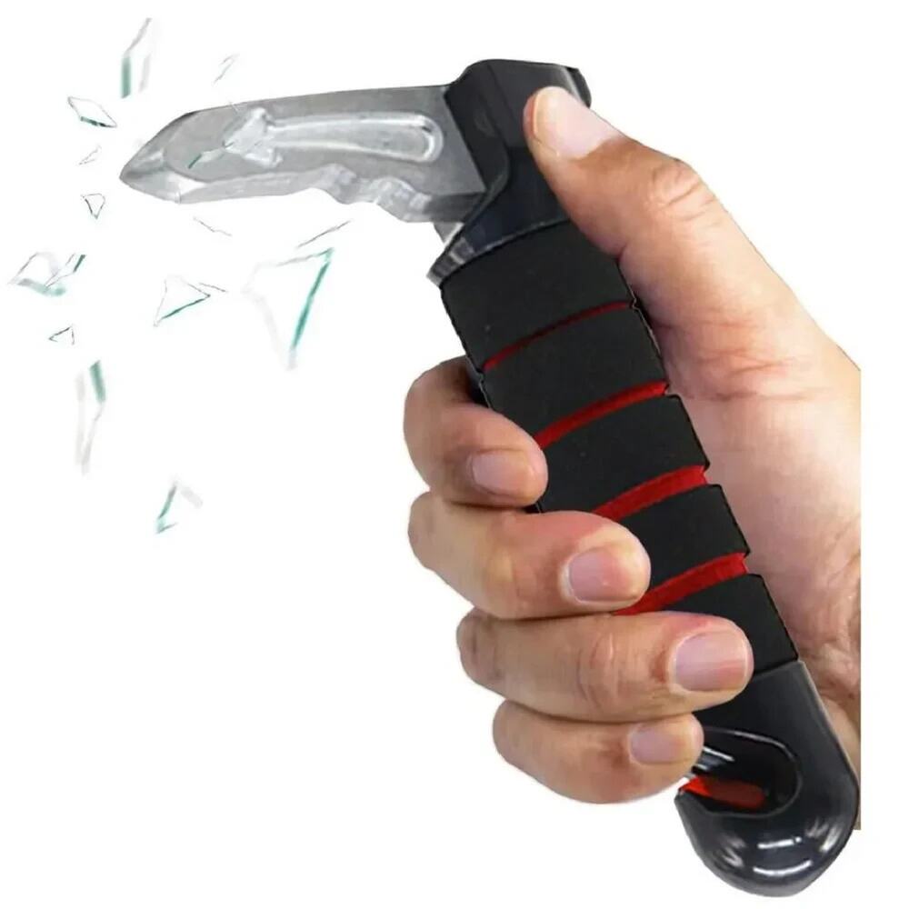 Car Armrest - Portable Handle with Window Breaker & Seatbelt Cutter